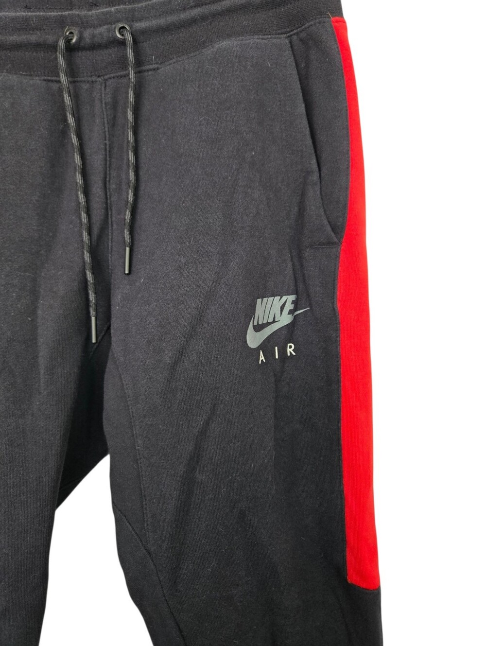 Nike Air Women’s Jogger Sweatpants | Black & Red Fleece Athleisure Joggers Small - Picture 3 of 5